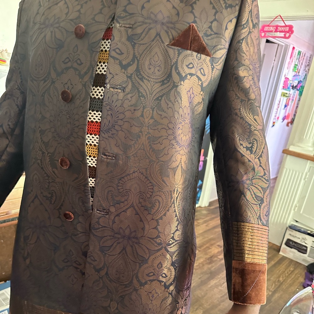 Burning man blazer coat for men